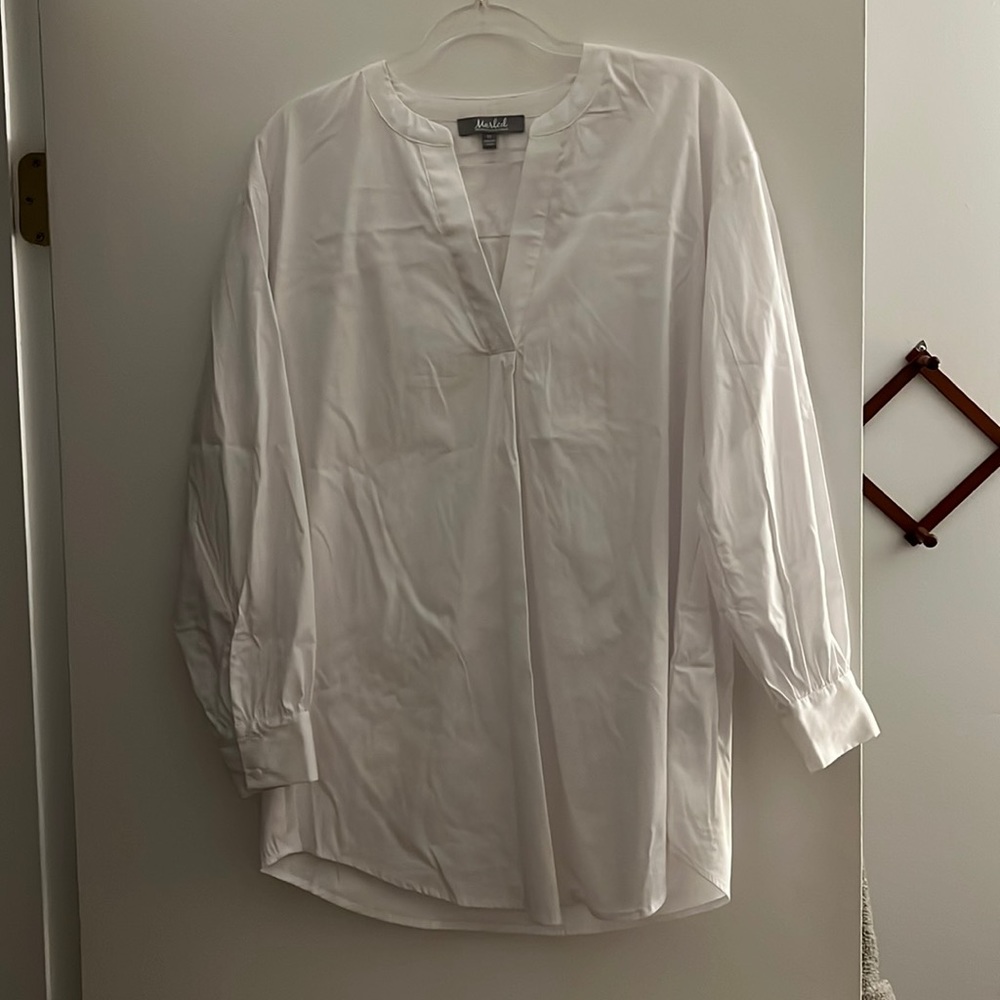 White Collared Top